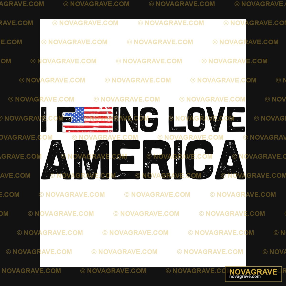 The Words I Love Americaare Printed On A Whit Seasonal Holiday - DTF Ontwerp
