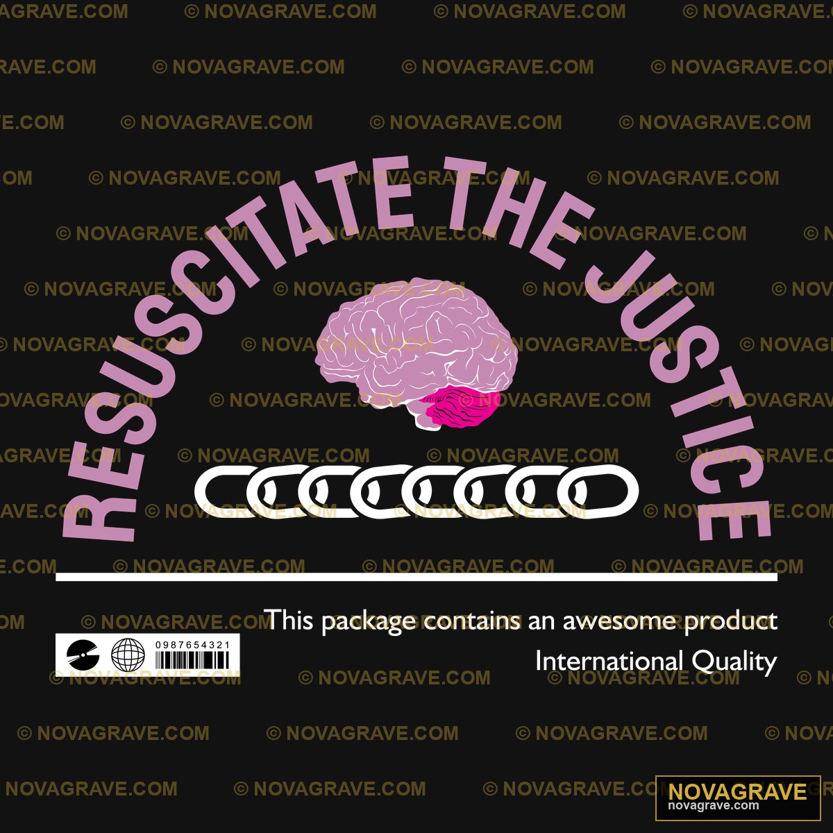 Resuscitate The Justice DTF Design PNG - Brain & Chain Graphic