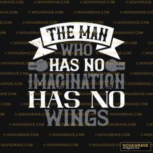 The Words Who Imagination Wings Are In Black Typography Slogans - Design DTF