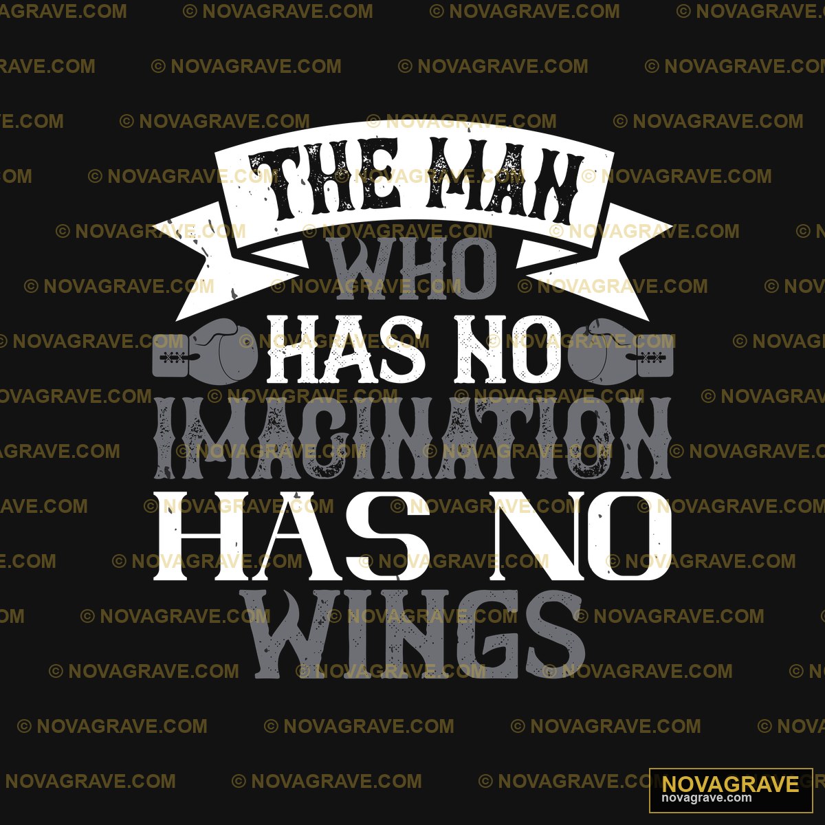 The Words Who Imagination Wings Are In Black Typography Slogans - DTF Ontwerp