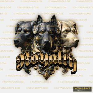 Three Black Dogs Animals Wildlife - DTF Transfer Design