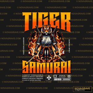 Tiger Samurai By The Art Of War Animals Wildlife - Design DTF