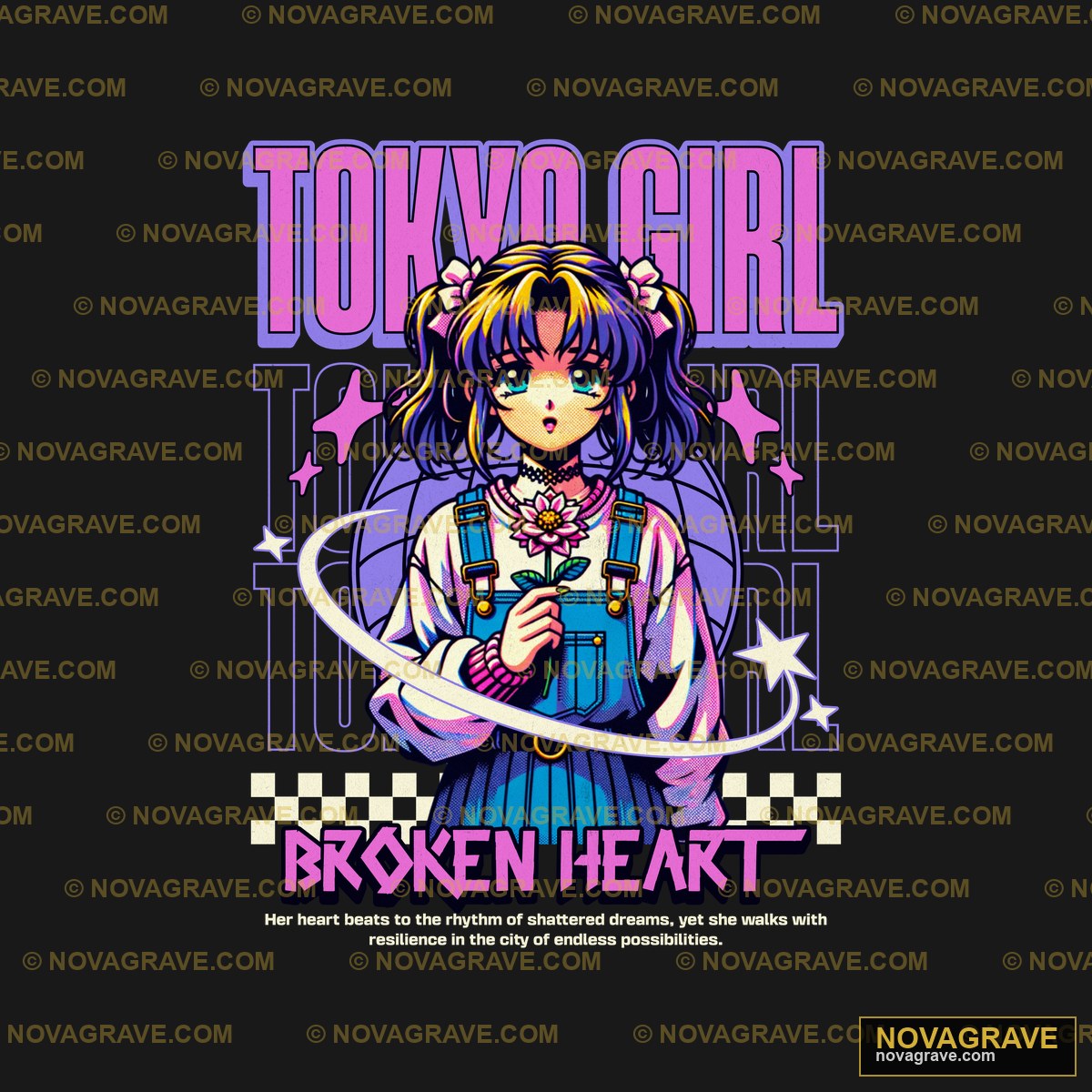 Tokyo Girl By Theartion Seasonal Holiday - DTF Transfer Design