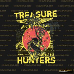 Treasure Hunters Anchor Palm Tree DTF Design PNG