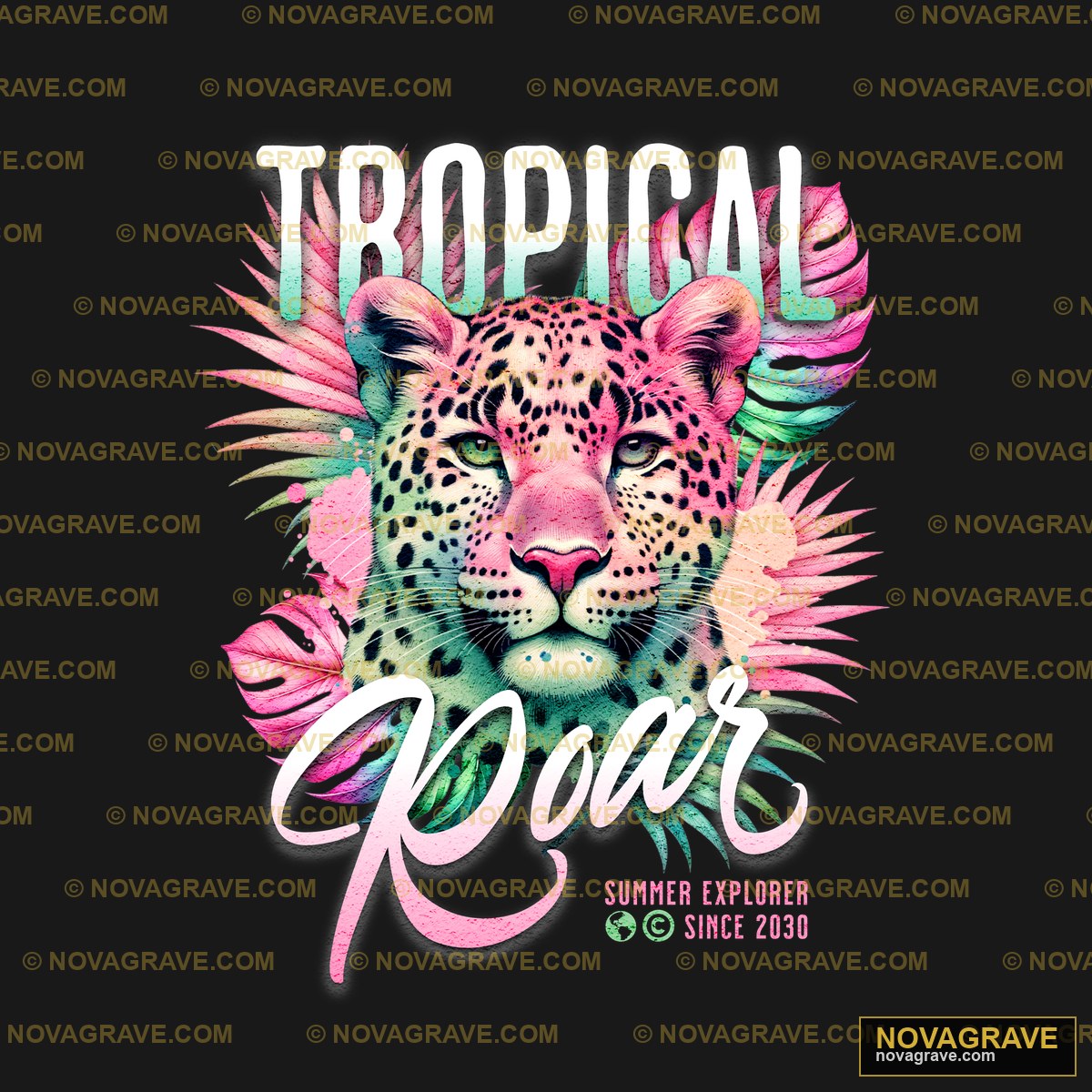 Tropical Leopard By Superstudis Artist Shop Animals Wildlife - DTF Ontwerp