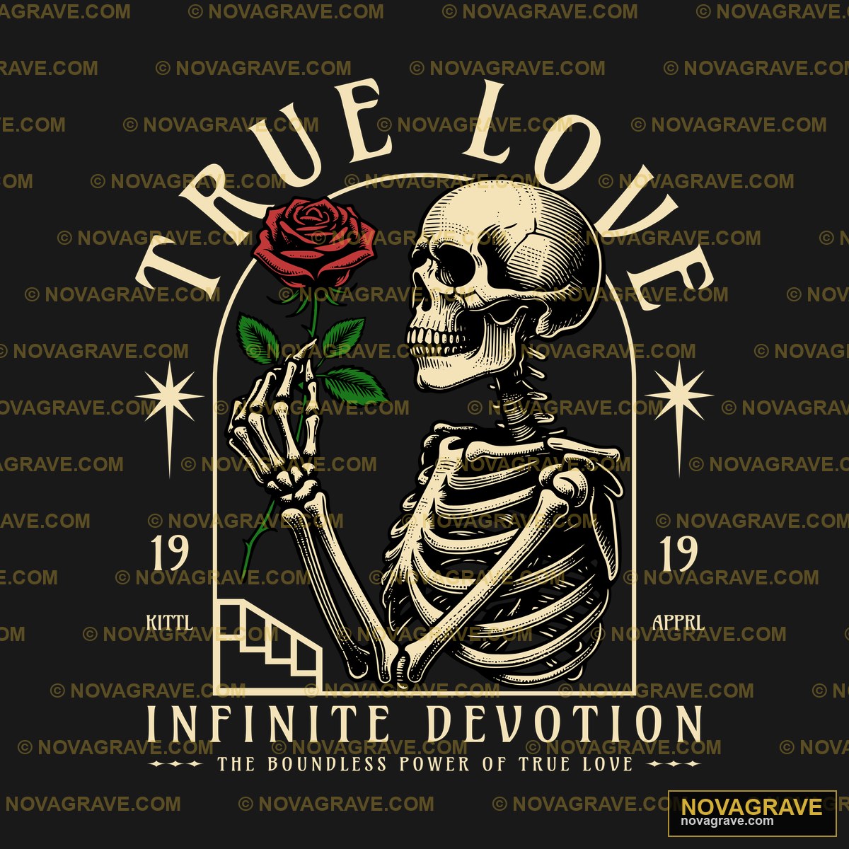 True Love The Bones Work Love Streetwear Urban - DTF Transfer Design