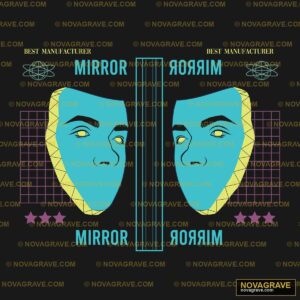 Two Illustrations Of Two Faces One With A Fac Other Designs - DTF Transfer Design