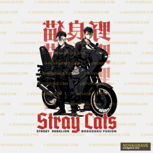 Two Men Riding On A Motorcycle With The Words Typography Slogans - Design DTF