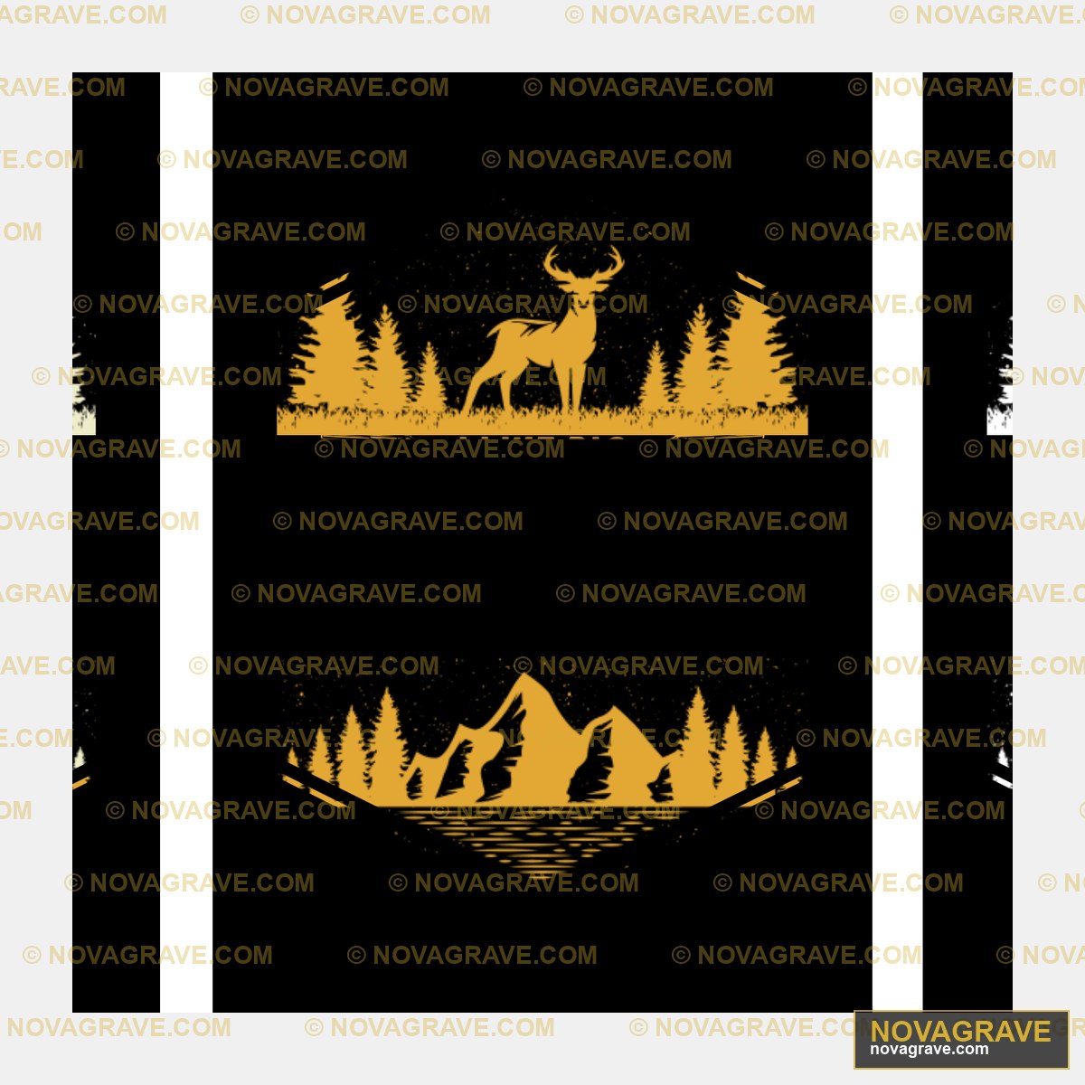Two Silhouettes Of Deers In The Woods Animals Wildlife - DTF Transfer Design