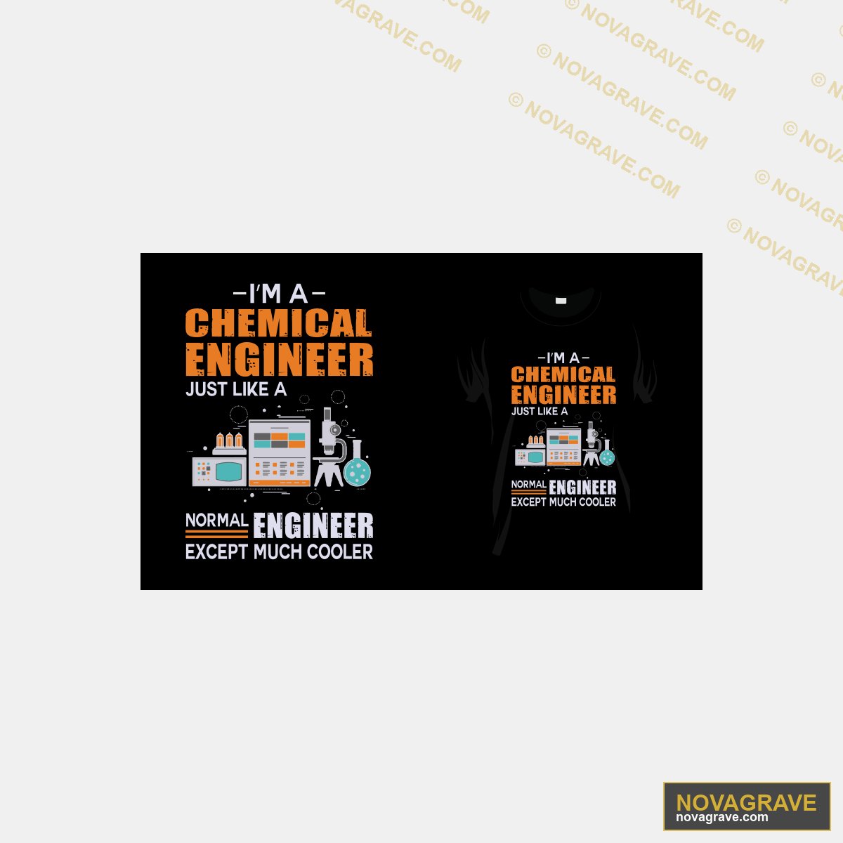 Two T Shirts With The Words Im Chemical Engin Professions - DTF Ontwerp