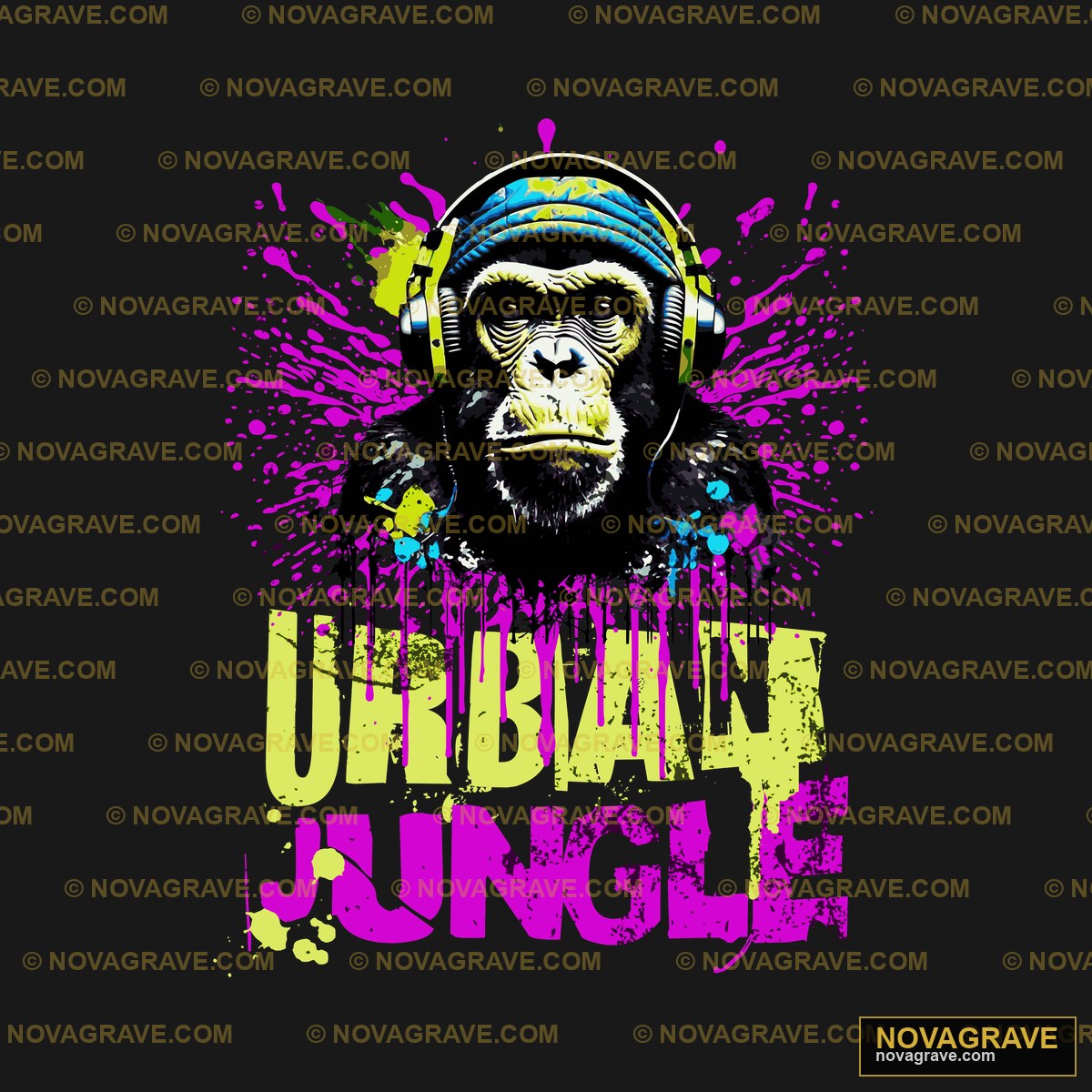 Urban Jungle T Shirt Design Streetwear Urban - DTF Ontwerp
