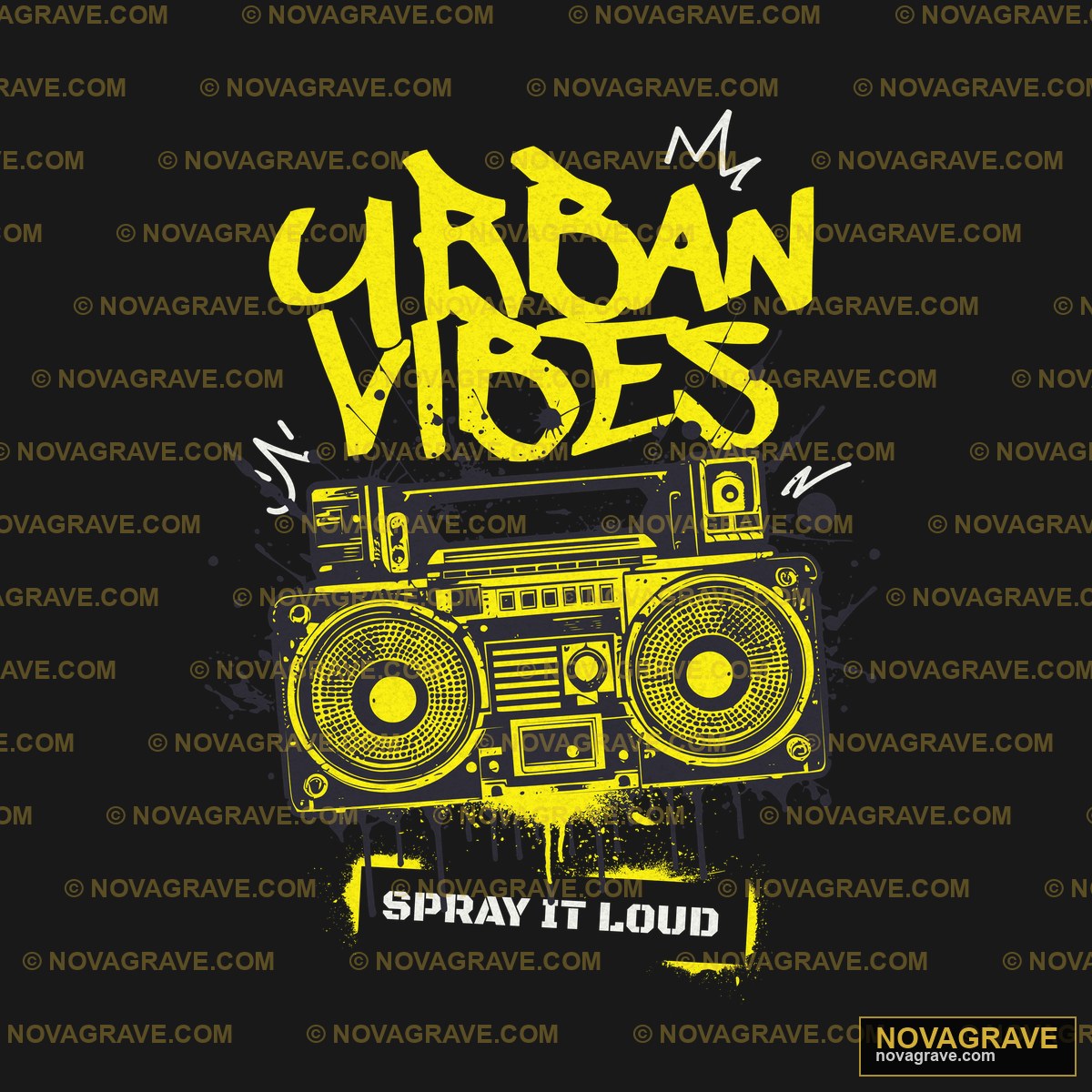 Urban Vibes Spray T Shirt Streetwear Urban 2 - DTF Ontwerp