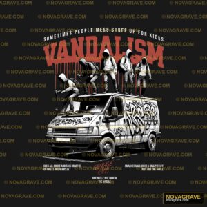 Vandalm T Shirt Design Typography Slogans - Design DTF