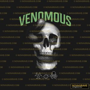 Venomous Skull With Green Eyes Animals Wildlife - DTF Ontwerp