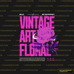 Vintage Art Floral Vintage Art Floral Retro Vintage - DTF Ontwerp
