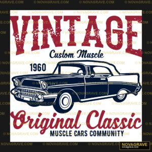 Vintage Car Logo Retro Vintage - DTF Ontwerp