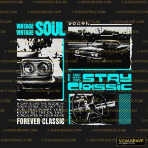 Vintage Car T Shirt Design Retro Vintage - Design DTF