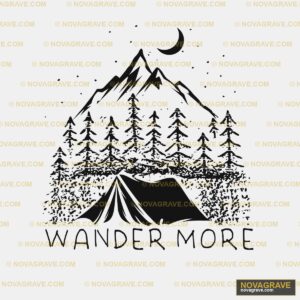 Wander More By The Wandering Bear Animals Wildlife - DTF Transfer Design