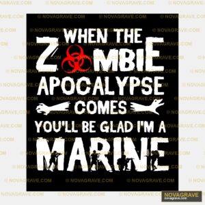 Zombie Apocalypse Marine DTF Design PNG - Military Patriotic