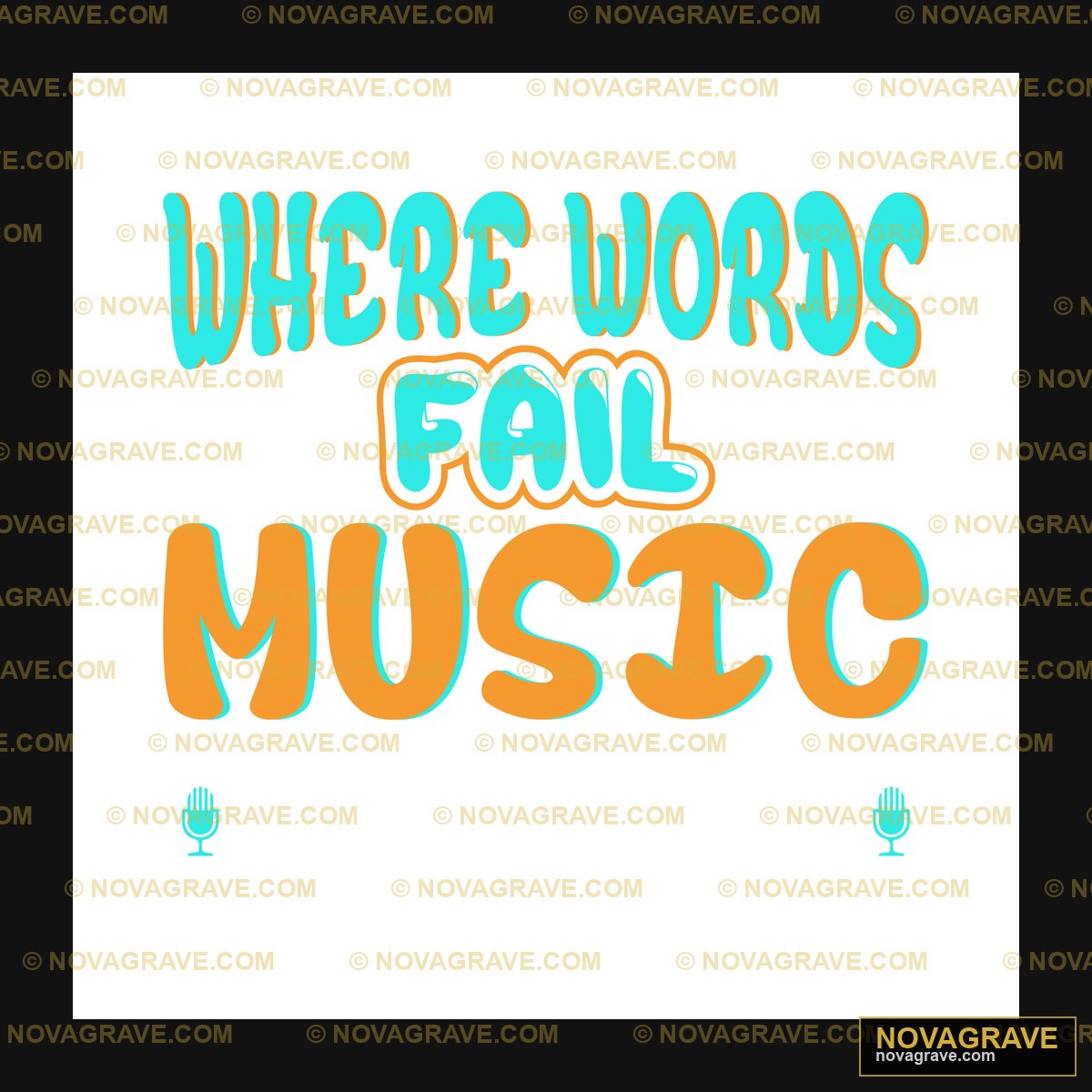 Where Words Fail Music Speaks Music Culture - DTF Transfer Design