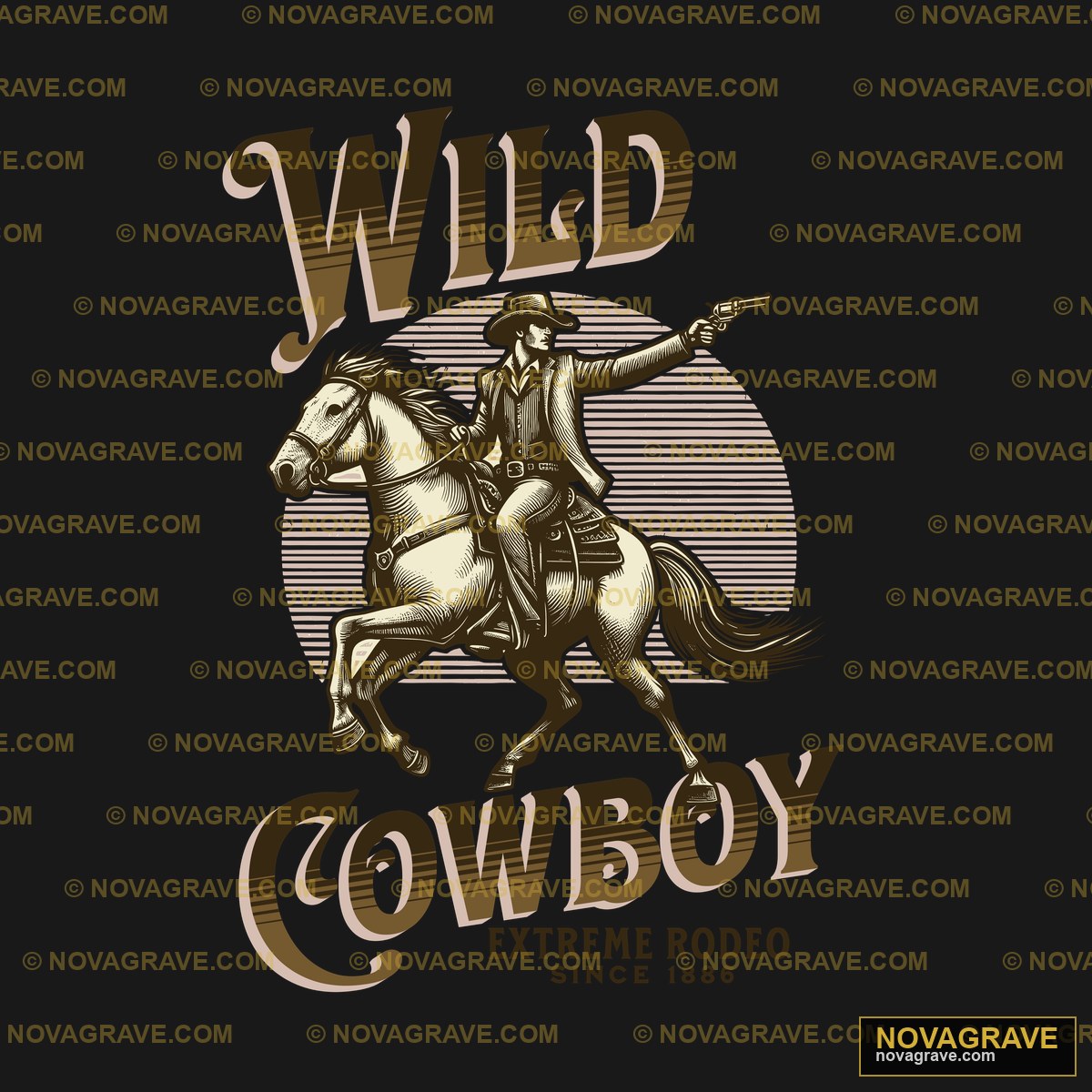 Wild Cowboy Logo Animals Wildlife - Design DTF