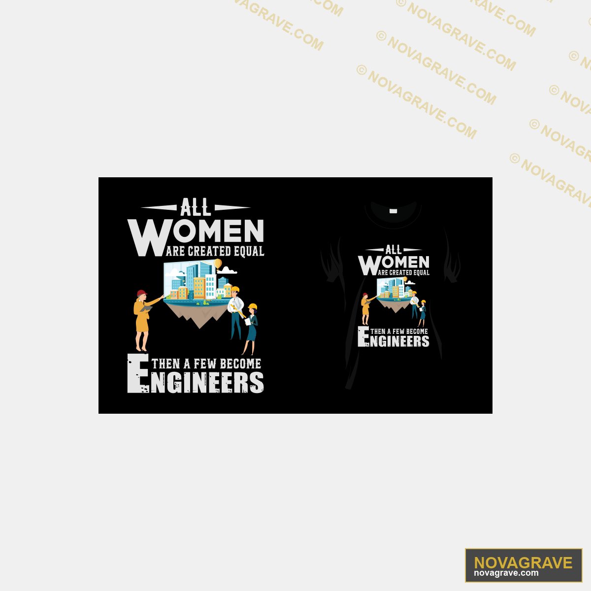 Women Are Created By Engineers Professions - Design DTF