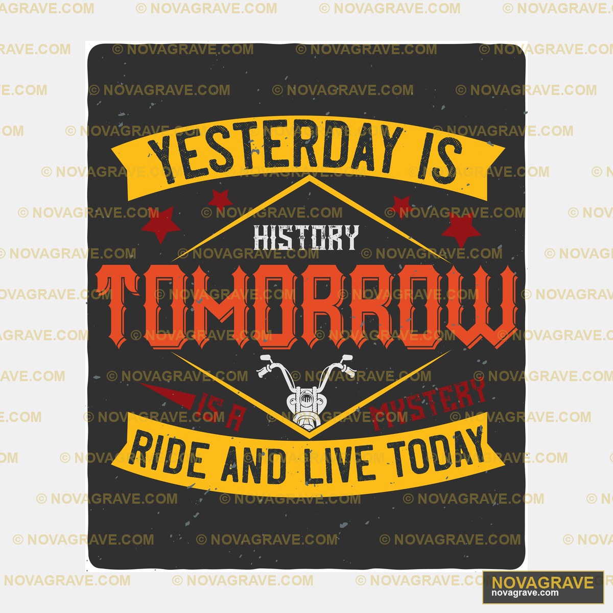 Yesterday Is Tomorrow And Tomorrow Is Tomorro Other Designs - DTF Transfer Design