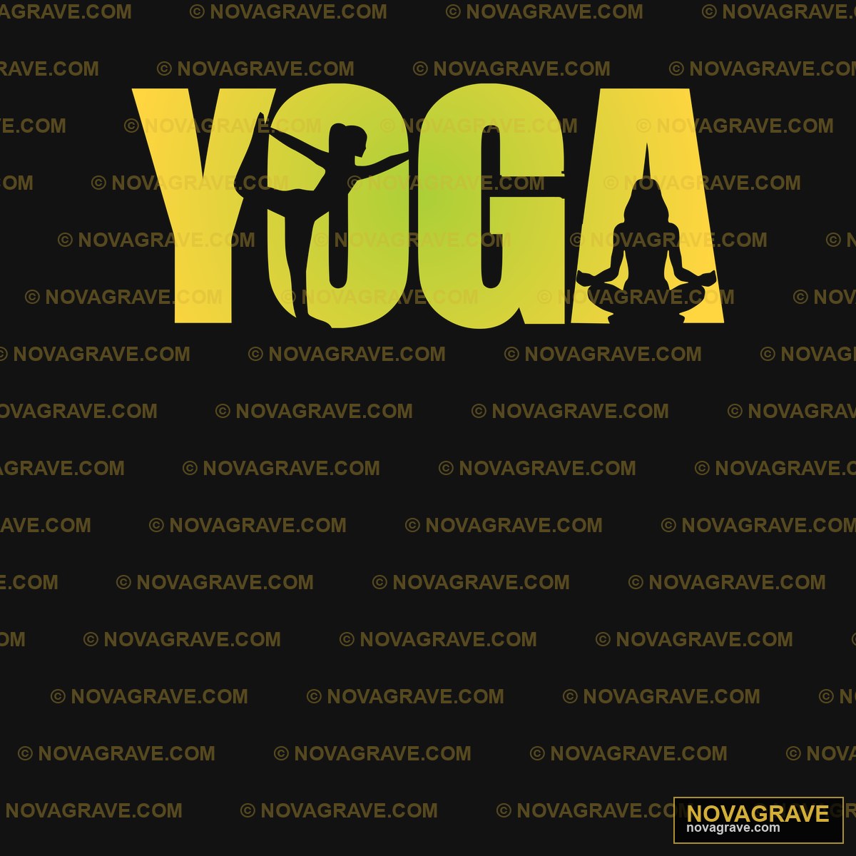 Yoga Logo Typography Slogans - Design DTF